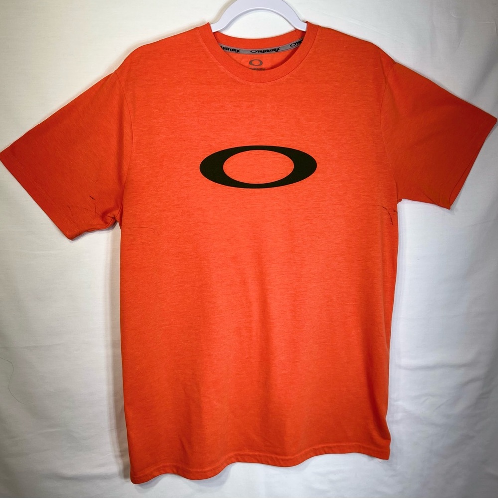 Men's Oakley Large Orange/Black Short Sleeve T-Shirt